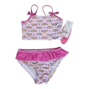 Sol Swim Toddler Two Piece Swimsuit Size 2T Rainbow NEW NWT Beach Vacatio
